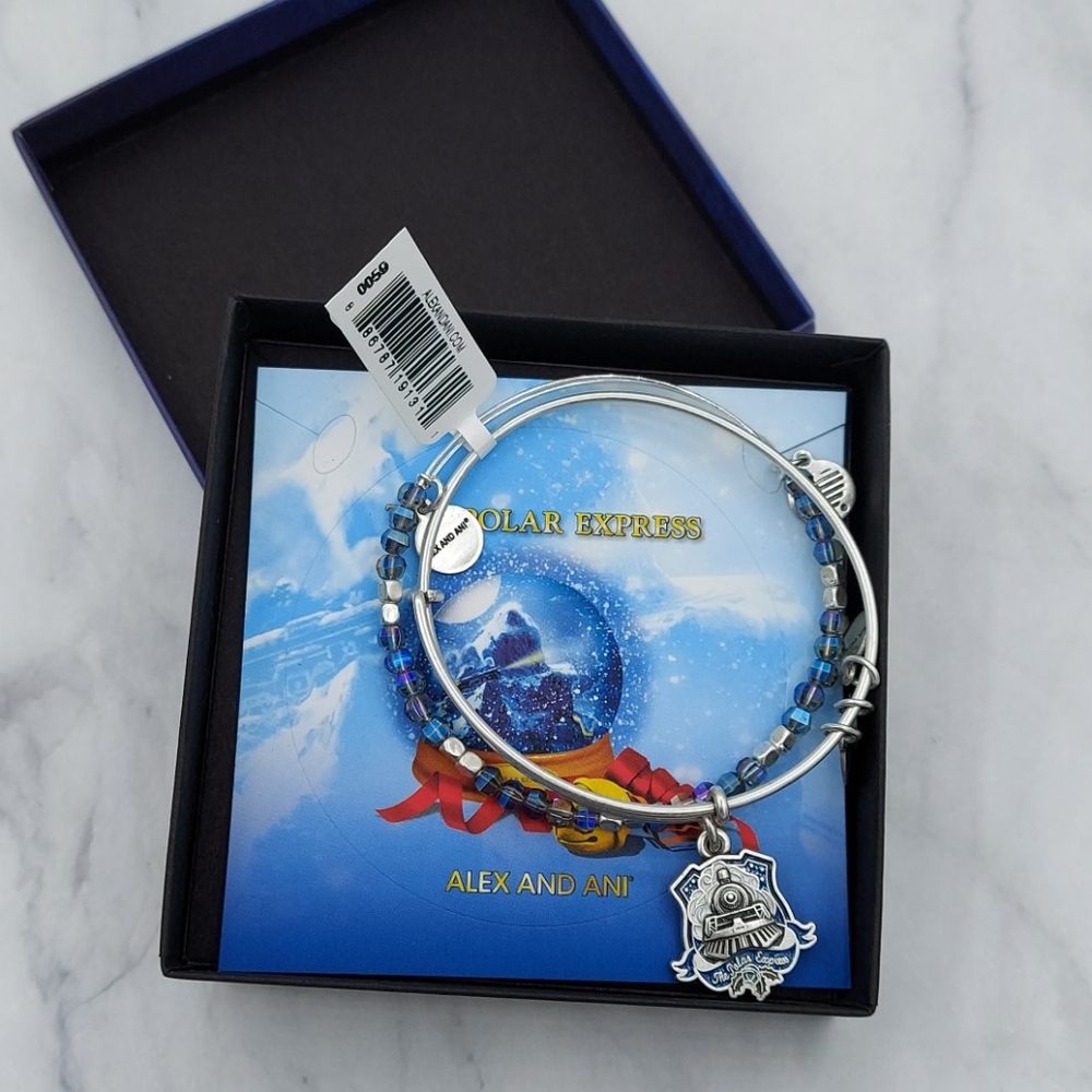 NEW in box Alex and Ani Polar Express train set 2